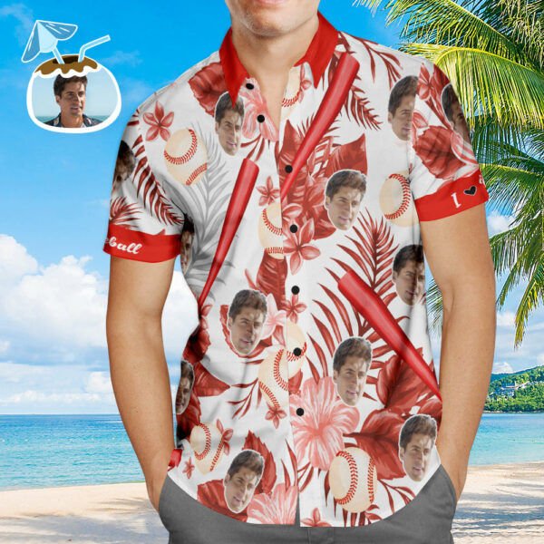 Chemise hawaïenne visage personnalisée chemise hawaïenne photo